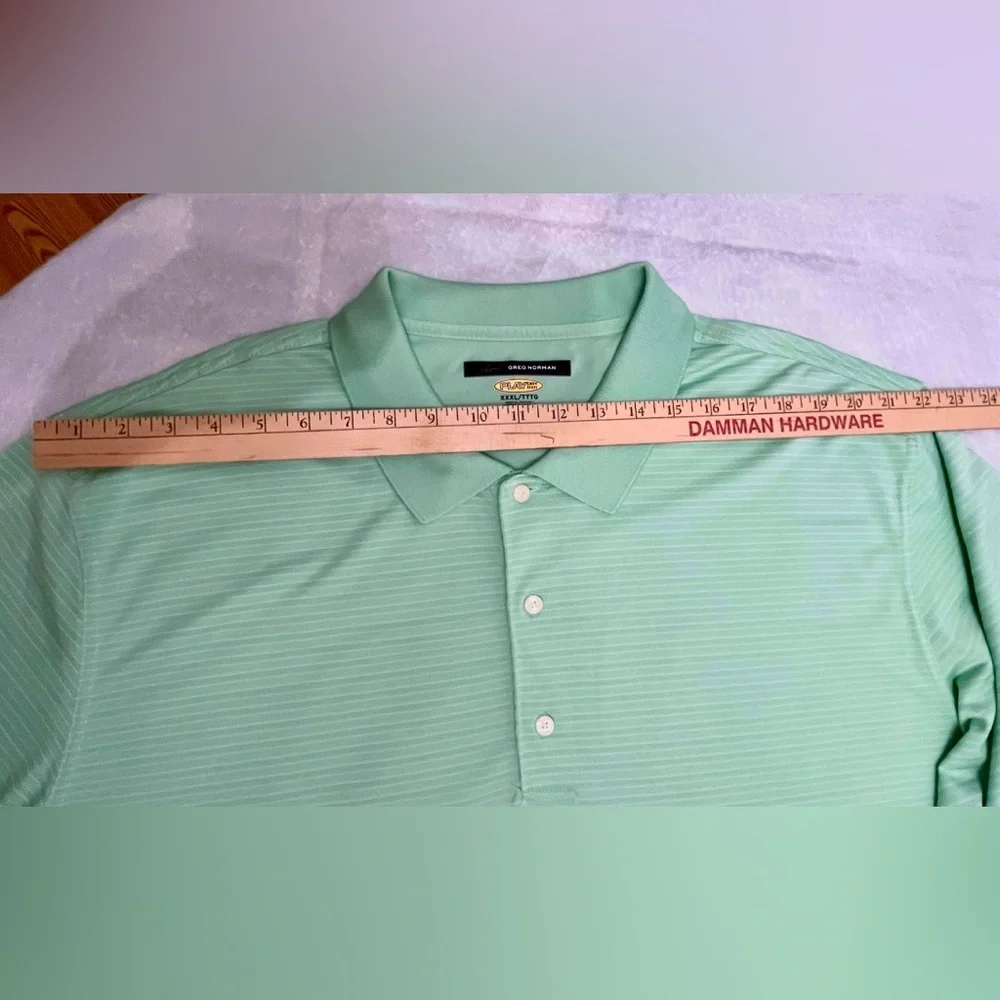 Greg Norman Collection Light Green Polo Shirt, play dry, men’s size XXXL - Picture 5 of 11